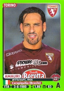 Figurina Amauri - Calciatori 2014-2015 - Panini