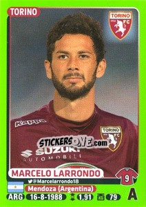 Cromo Marcelo Larrondo - Calciatori 2014-2015 - Panini