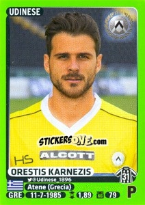 Sticker Orestis Karnezis - Calciatori 2014-2015 - Panini