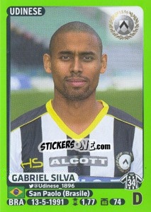 Figurina Gabriel Silva - Calciatori 2014-2015 - Panini