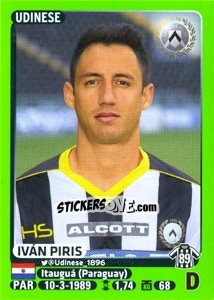 Sticker Iván Piris - Calciatori 2014-2015 n. 509 - Panini