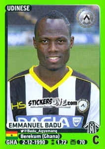 Cromo Emmanuel Badu - Calciatori 2014-2015 - Panini