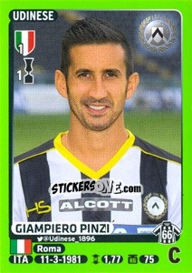 Cromo Giampiero Pinzi - Calciatori 2014-2015 - Panini