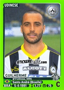 Sticker Guilherme - Calciatori 2014-2015 n. 513 - Panini
