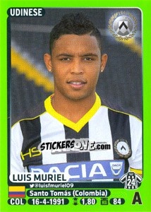 Sticker Luis Muriel - Calciatori 2014-2015 n. 517 - Panini