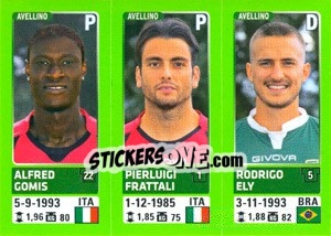 Sticker Alfred Gomis / Pierluigi Frattali / Rodrigo Ely - Calciatori 2014-2015 n. 549 - Panini