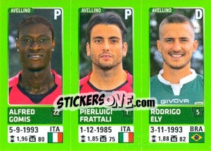 Cromo Alfred Gomis / Pierluigi Frattali / Rodrigo Ely - Calciatori 2014-2015 - Panini