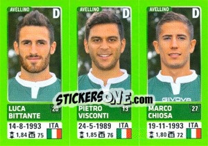 Sticker Luca Bittante / Pietro Visconti / Marco Chiosa - Calciatori 2014-2015 n. 551 - Panini