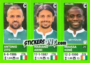 Cromo Antonio Zito / Mariano Arini / Moussa Koné - Calciatori 2014-2015 - Panini