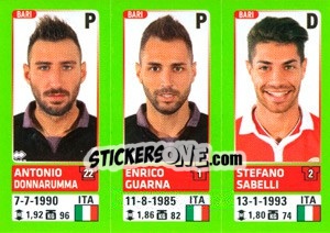 Sticker Antonio Donnarumma / Enrico Guarna / Stefano Sabelli - Calciatori 2014-2015 n. 556 - Panini