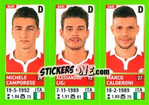 Cromo Michele Camporese / Alessandro Ligi / Marco Calderoni - Calciatori 2014-2015 - Panini