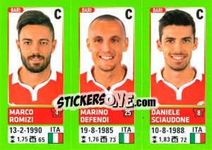 Sticker Marco Romizi / Marino Defendi / Daniele Sciaudone - Calciatori 2014-2015 - Panini