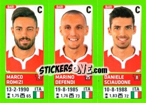 Sticker Marco Romizi / Marino Defendi / Daniele Sciaudone - Calciatori 2014-2015 n. 559 - Panini