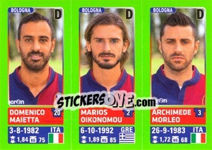 Cromo Domenico Maietta / Marios Oikonomou / Archimede Morleo - Calciatori 2014-2015 - Panini