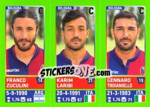 Sticker Franco Zuculini / Karim Laribi / Gennaro Troianiello - Calciatori 2014-2015 - Panini