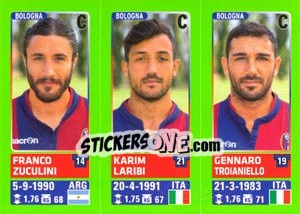 Sticker Franco Zuculini / Karim Laribi / Gennaro Troianiello - Calciatori 2014-2015 n. 569 - Panini