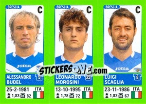 Sticker Alessandro Budel / Leonardo Morosini / Luigi Scaglia - Calciatori 2014-2015 - Panini