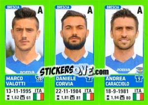 Sticker Marco Valotti / Daniele Corvia / Andrea Caracciolo - Calciatori 2014-2015 n. 577 - Panini