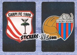 Cromo Scudetto Carpi - Scudetto Catania - Calciatori 2014-2015 - Panini