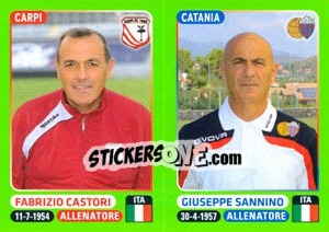 Figurina Fabrizio Castori / Giuseppe Sannino - Calciatori 2014-2015 - Panini