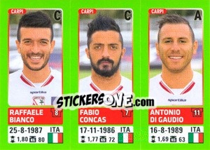 Sticker Raffaele Bianco / Fabio Concas / Antonio Di Gaudio - Calciatori 2014-2015 - Panini