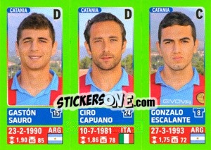 Sticker Gastón Sauro / Ciro Capuano / Gonzalo Escalante - Calciatori 2014-2015 n. 590 - Panini