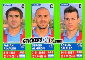 Sticker Fabián Rinaudo / Sergio Almirón / Adrián Calello - Calciatori 2014-2015 n. 591 - Panini