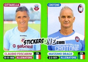 Cromo Claudio Foscarini / Massimo Drago - Calciatori 2014-2015 - Panini