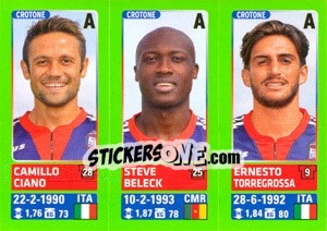 Figurina Camillo Ciano / Steve Beleck / Ernesto Torregrossa - Calciatori 2014-2015 - Panini