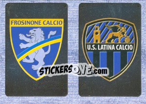 Figurina Scudetto Frosinone - Scudetto Latina - Calciatori 2014-2015 - Panini