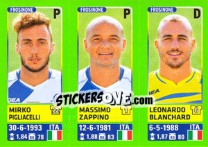 Sticker Mirko Pigliacelli / Massimo Zappino / Leonardo Blanchard - Calciatori 2014-2015 n. 613 - Panini