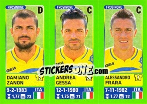 Sticker Damiano Zanon / Andrea Gessa / Alessandro Frara - Calciatori 2014-2015 n. 615 - Panini
