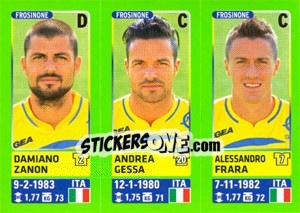 Figurina Damiano Zanon / Andrea Gessa / Alessandro Frara - Calciatori 2014-2015 - Panini