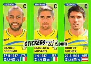 Sticker Danilo Soddimo / Gianluca Musacci / Robert Gucher - Calciatori 2014-2015 - Panini