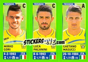 Sticker Mirko Gori / Luca Paganini / Gaetano Masucci - Calciatori 2014-2015 n. 617 - Panini