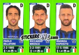 Sticker Paolo Dellafiore / Riccardo Brosco / Andrea Esposito - Calciatori 2014-2015 n. 621 - Panini