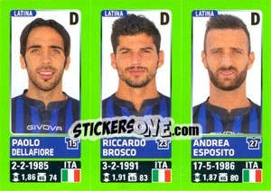 Cromo Paolo Dellafiore / Riccardo Brosco / Andrea Esposito - Calciatori 2014-2015 - Panini