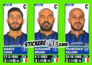 Figurina Marco Crimi / Alessandro Bruno / Francesco Valiani - Calciatori 2014-2015 - Panini