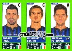 Sticker Andrea Rossi / Alessandro Sbaffo / Stefano Pettinari - Calciatori 2014-2015 - Panini