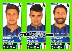 Sticker Michele Paolucci / Andrea Petagna / Ferdinando Sforzini - Calciatori 2014-2015 n. 625 - Panini