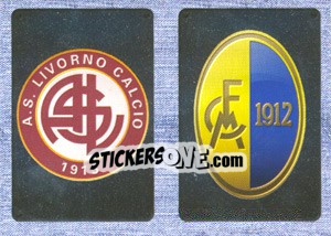 Figurina Scudetto Livorno - Scudetto Modena - Calciatori 2014-2015 - Panini