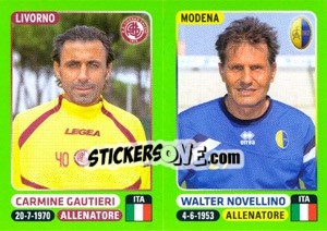 Figurina Carmine Gautieri / Walter Novellino - Calciatori 2014-2015 - Panini