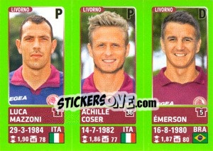 Sticker Luca Mazzoni / Achille Coser / Émerson - Calciatori 2014-2015 - Panini