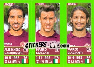 Cromo Alessandro Lambrughi / Marco Moscati / Marco Biagianti - Calciatori 2014-2015 - Panini