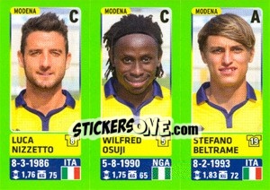 Cromo Luca Nizzetto / Wilfred Osuji / Stefano Beltrame - Calciatori 2014-2015 - Panini