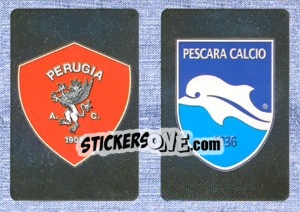 Figurina Scudetto Perugia - Scudetto Pescara - Calciatori 2014-2015 - Panini