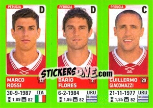 Sticker Marco Rossi / Darío Flores / Guillermo Giacomazzi - Calciatori 2014-2015 n. 647 - Panini