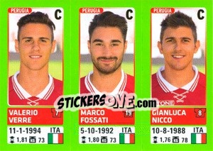 Sticker Valerio Verre / Marco Fossati / Gianluca Nicco - Calciatori 2014-2015 n. 648 - Panini