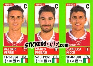 Cromo Valerio Verre / Marco Fossati / Gianluca Nicco - Calciatori 2014-2015 - Panini