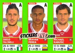 Sticker Diego Falcinelli / Brayan Perea / Michael Rabušic - Calciatori 2014-2015 n. 650 - Panini